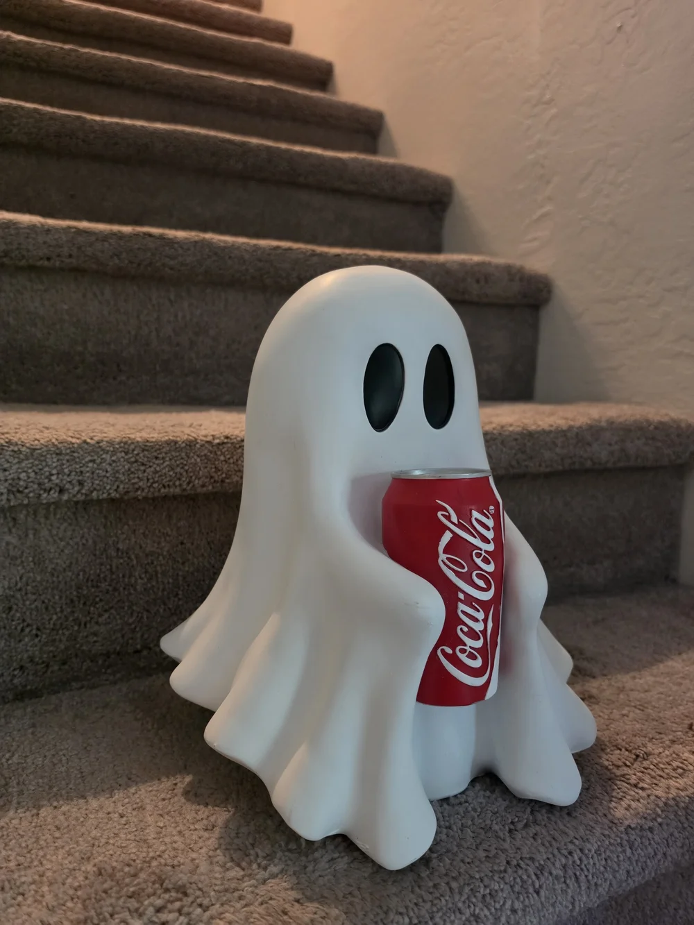 Coca-Cola White Ghost Can Holders with Red and Silver Cans